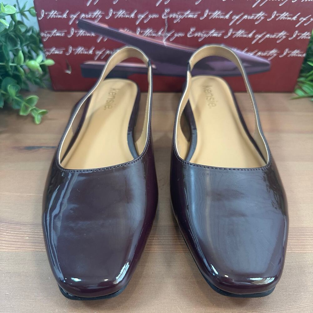 Kensie Brown Patent Leather Flats - Picture 3 of 7